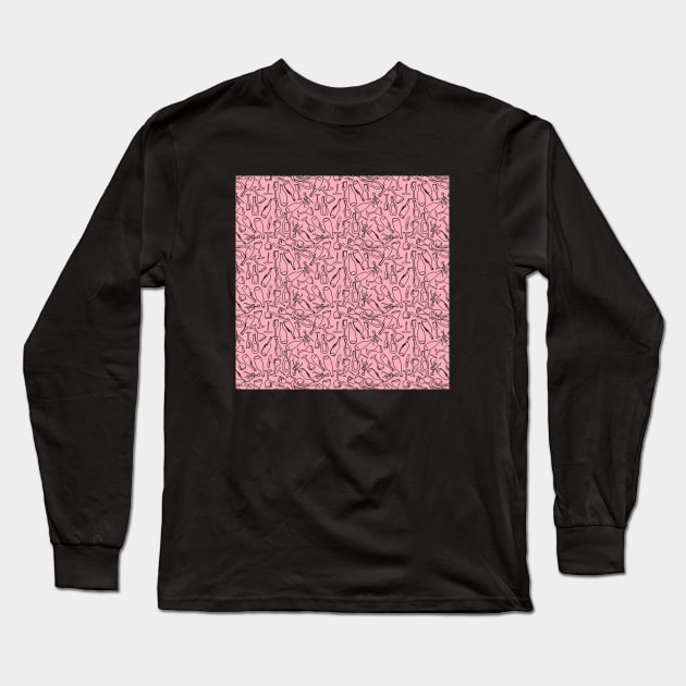 Wine- pink Long Sleeve T-Shirt by NickiPostsStuff